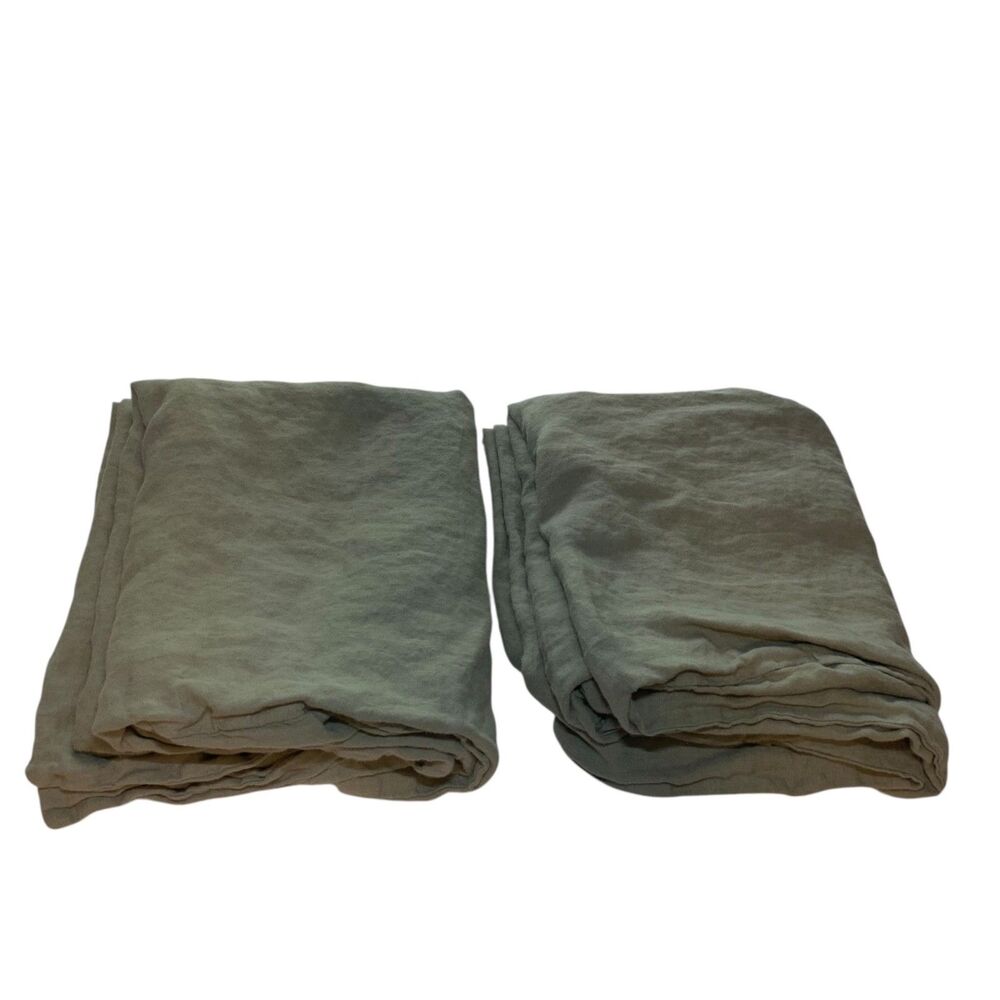 Quince Sage Green Linen King Size Set of 2 Pillow Cases